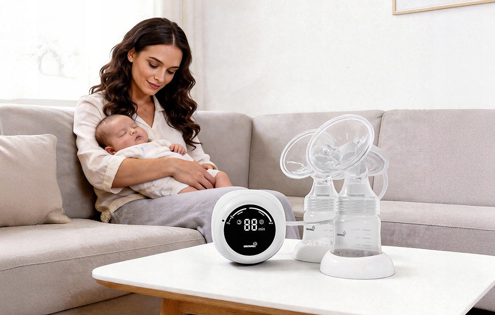 Grownsy Dual Electric Breast Pump EBP01 Stimulation Mode Rechargeable Packaging status original