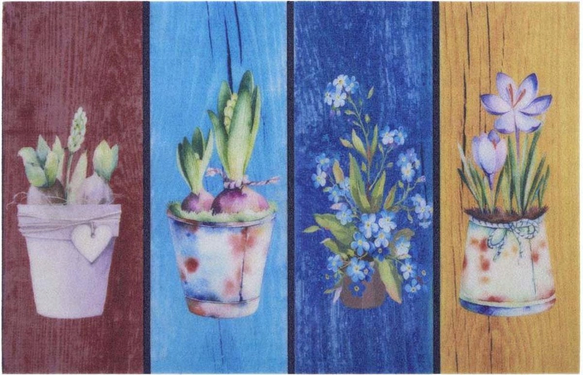 3D-Fußmatte Blumen 45x70 cm 