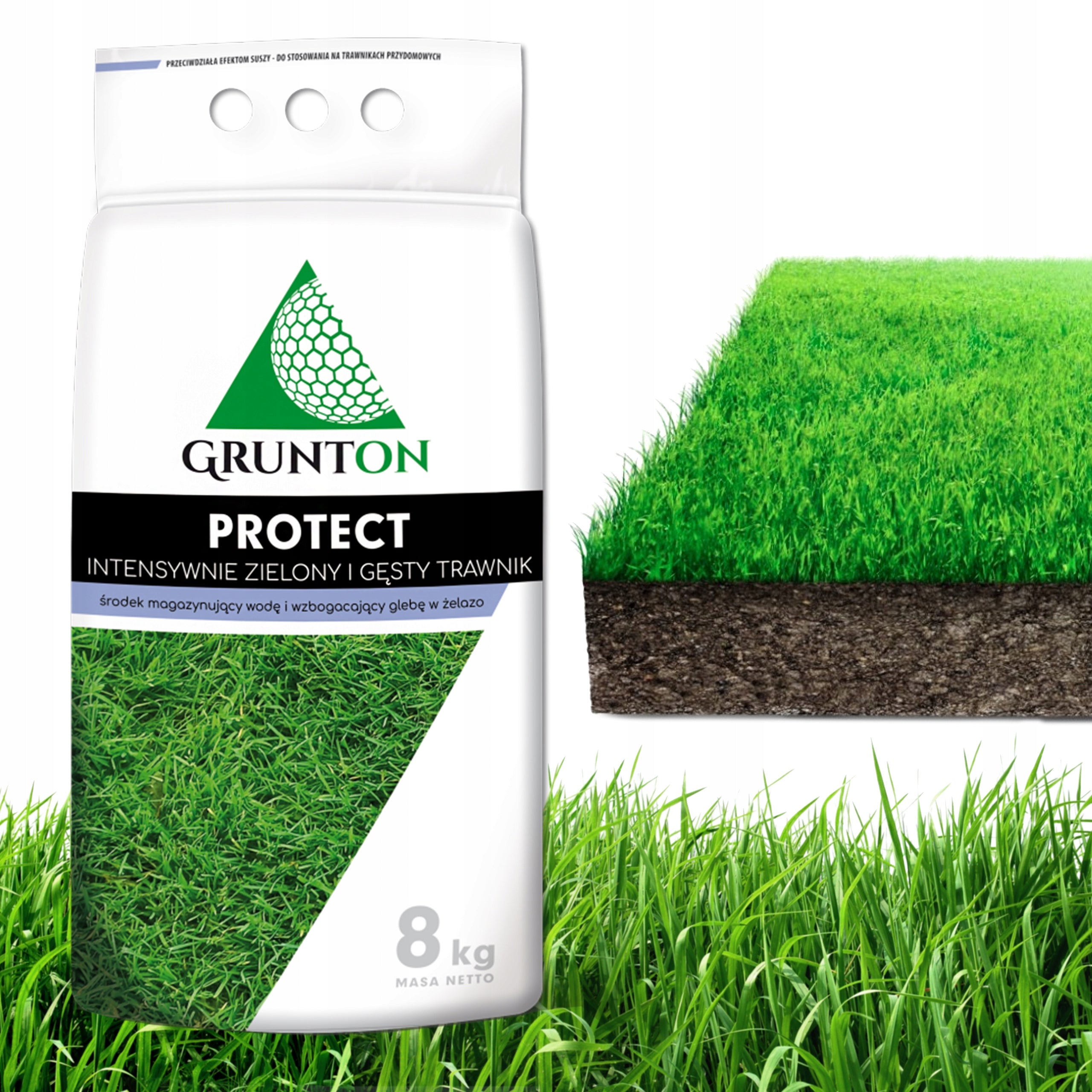 Grunton Protect 8kg Soil Fertilizer Dry Lawn HydroProtect Iron Set Fertilizer type organic, natural