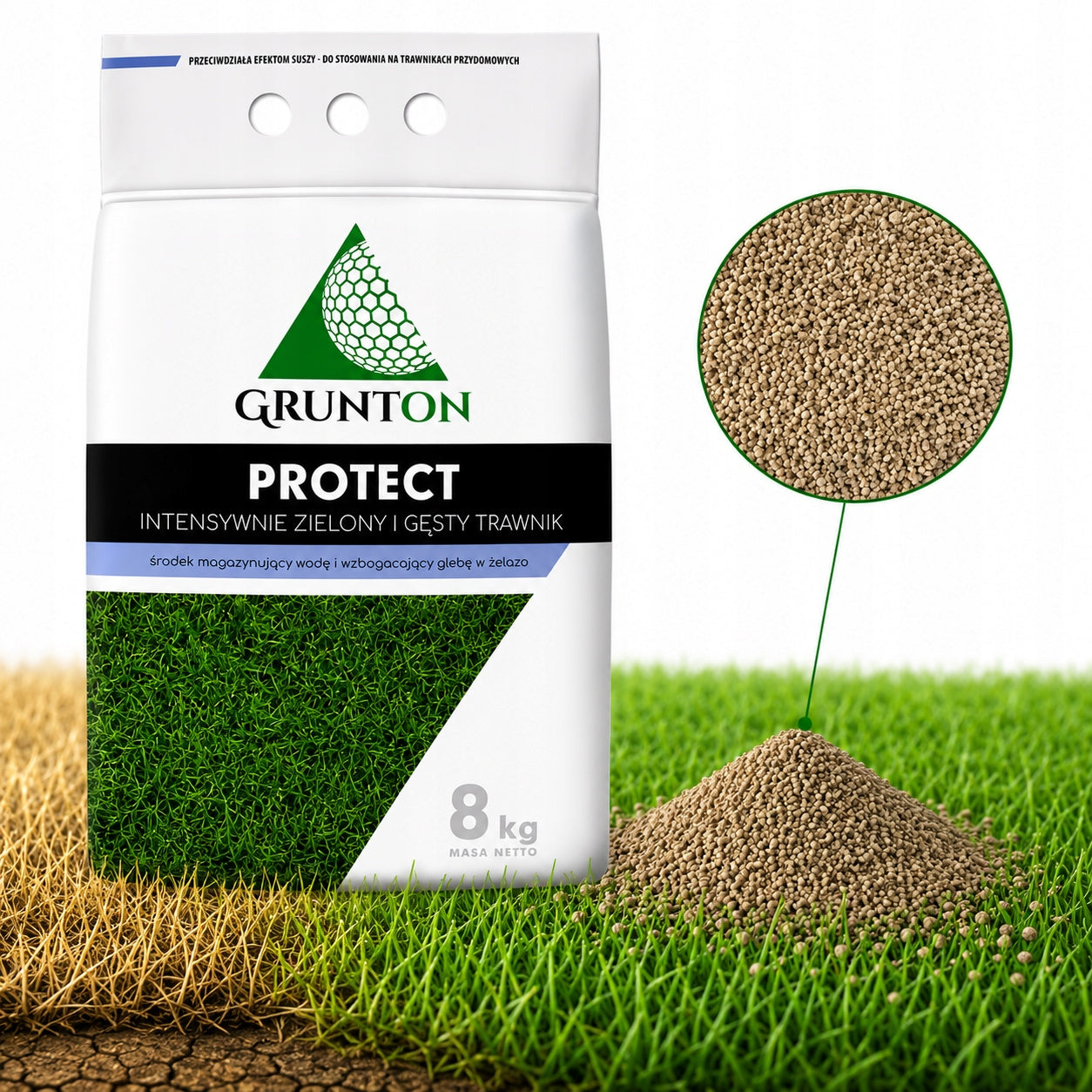 Grunton Protect 8kg Soil Fertilizer Dry Lawn HydroProtect Iron Set Manufacturer Certech