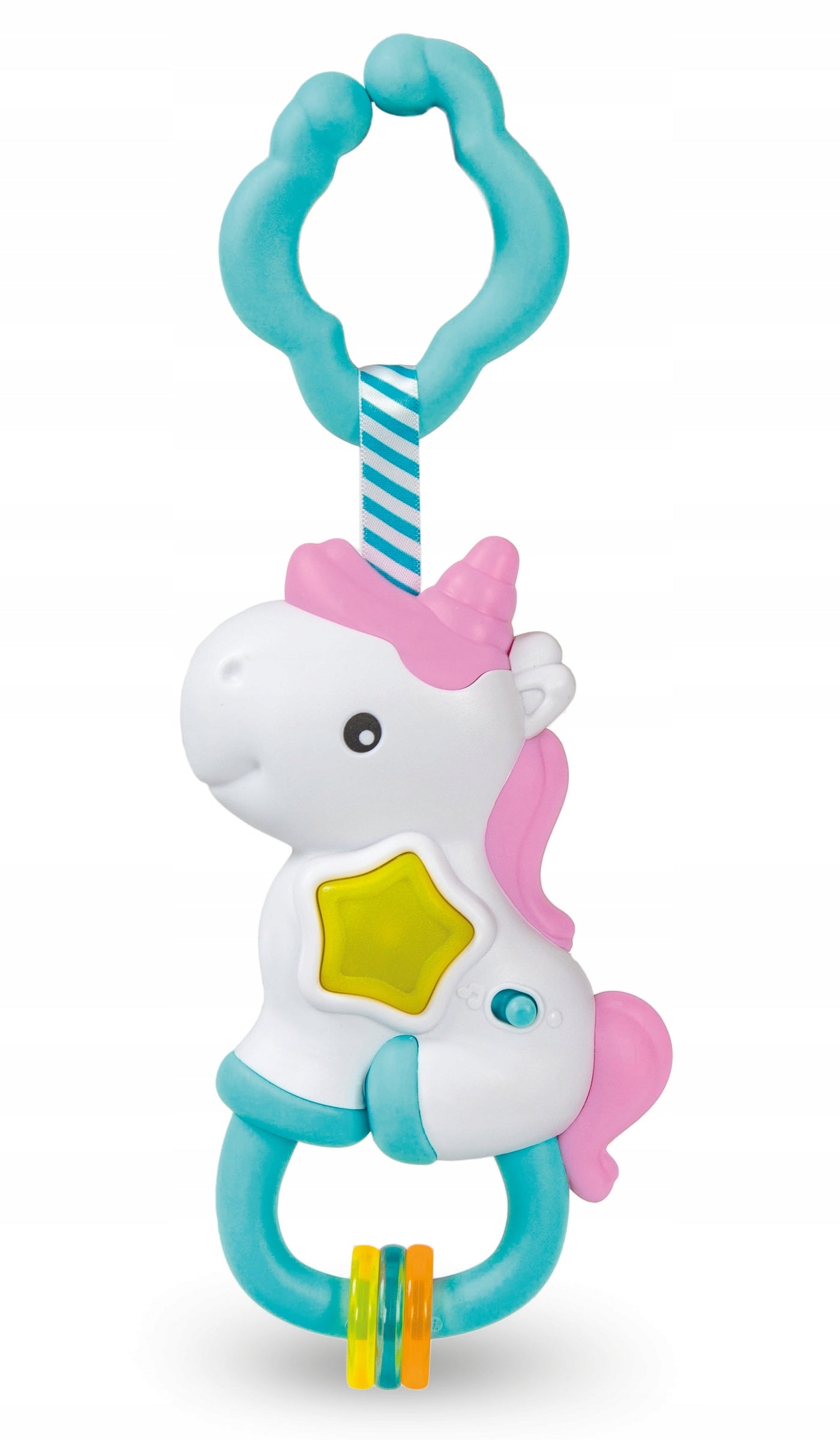 Hängende Rassel mit Geräuschen und Lichtern Unigoris/Einhorn Clementoni 