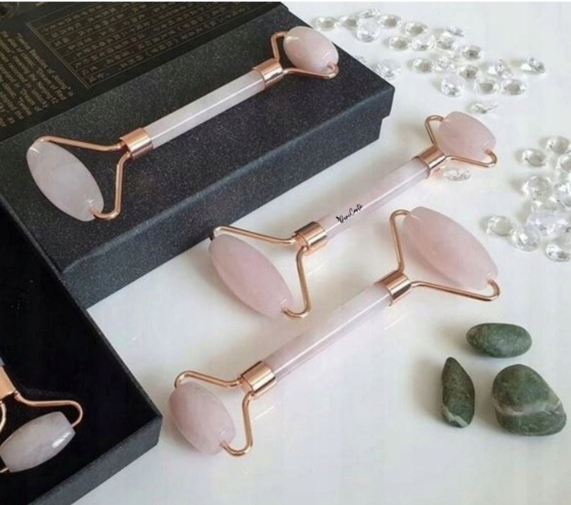 Gua Sha Stone + Roller Quartz Face Massage Gift Set Pink Manufacturer code 5902670838332
