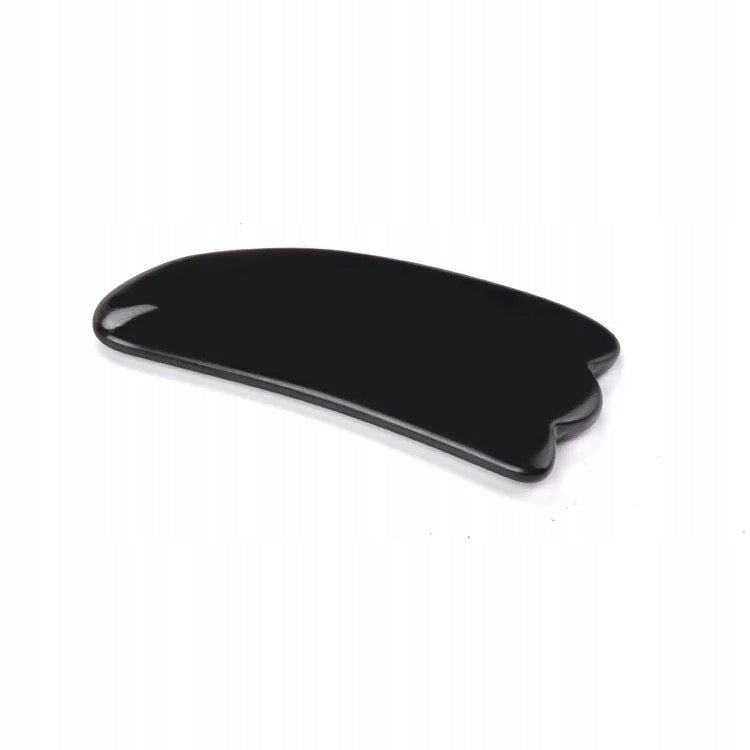Gua Sha massage plate buffalo shell horn Color black