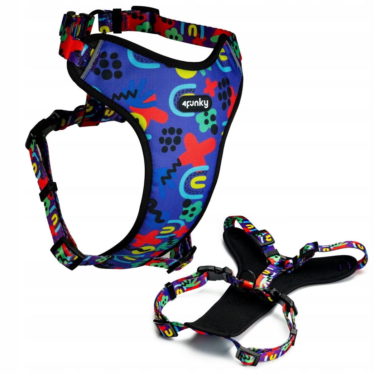 Guard Comfort Dog and Cat Harness XS Pressure-Free | 4Funky| Neon Bloom Packaging status original