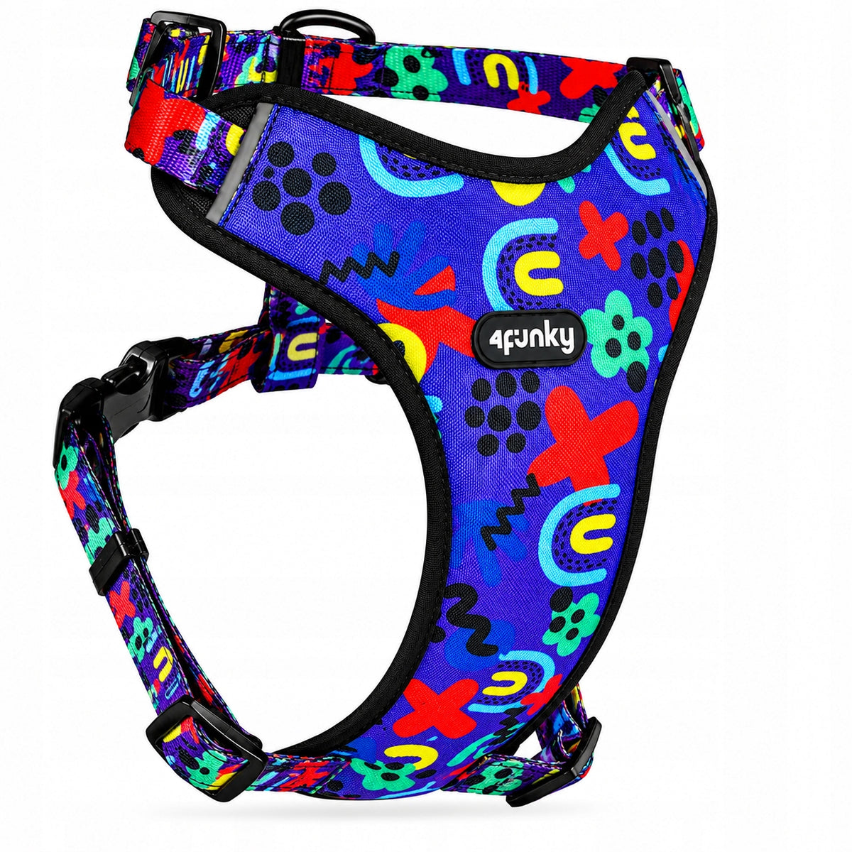 Guard Comfort Dog and Cat Harness XS Pressure-Free | 4Funky| Neon Bloom