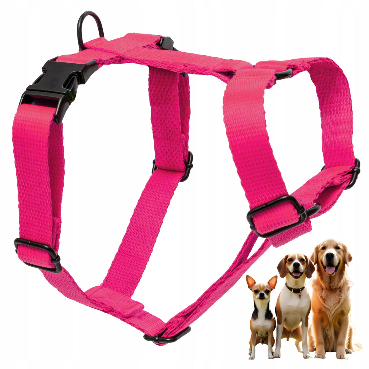 Guard Dog Harness Pressure-Free Strong Adjustable Pink Size S