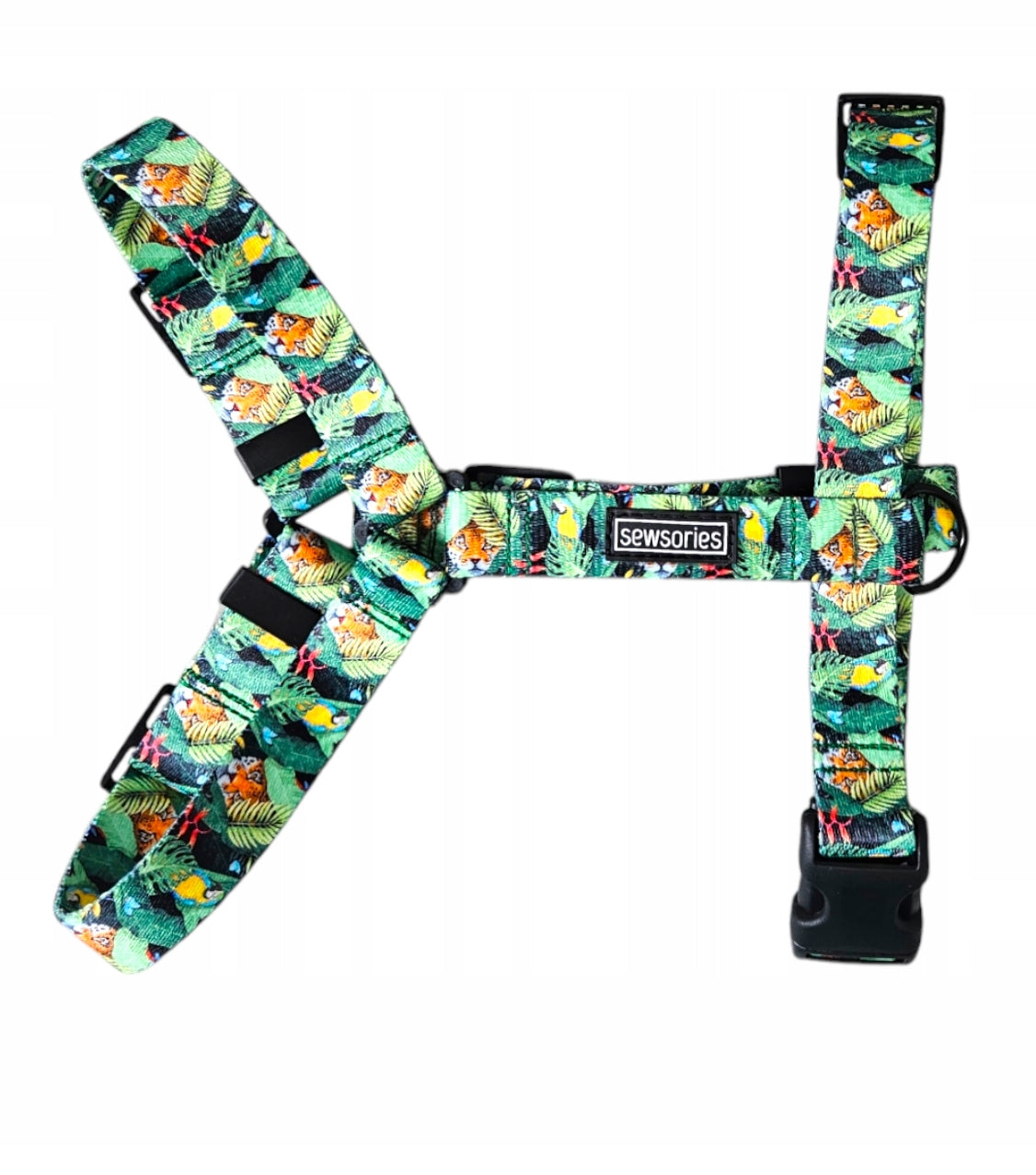 Guard dog harness SEWSORIES JUNGLE BOOGIE size S tape 2,5 cm