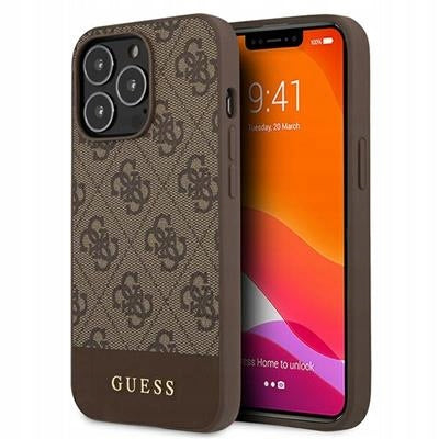 Guess GUHCP13LG4GLBR skirtas Apple iPhone 13 Pro / 13 6.1", rudas
