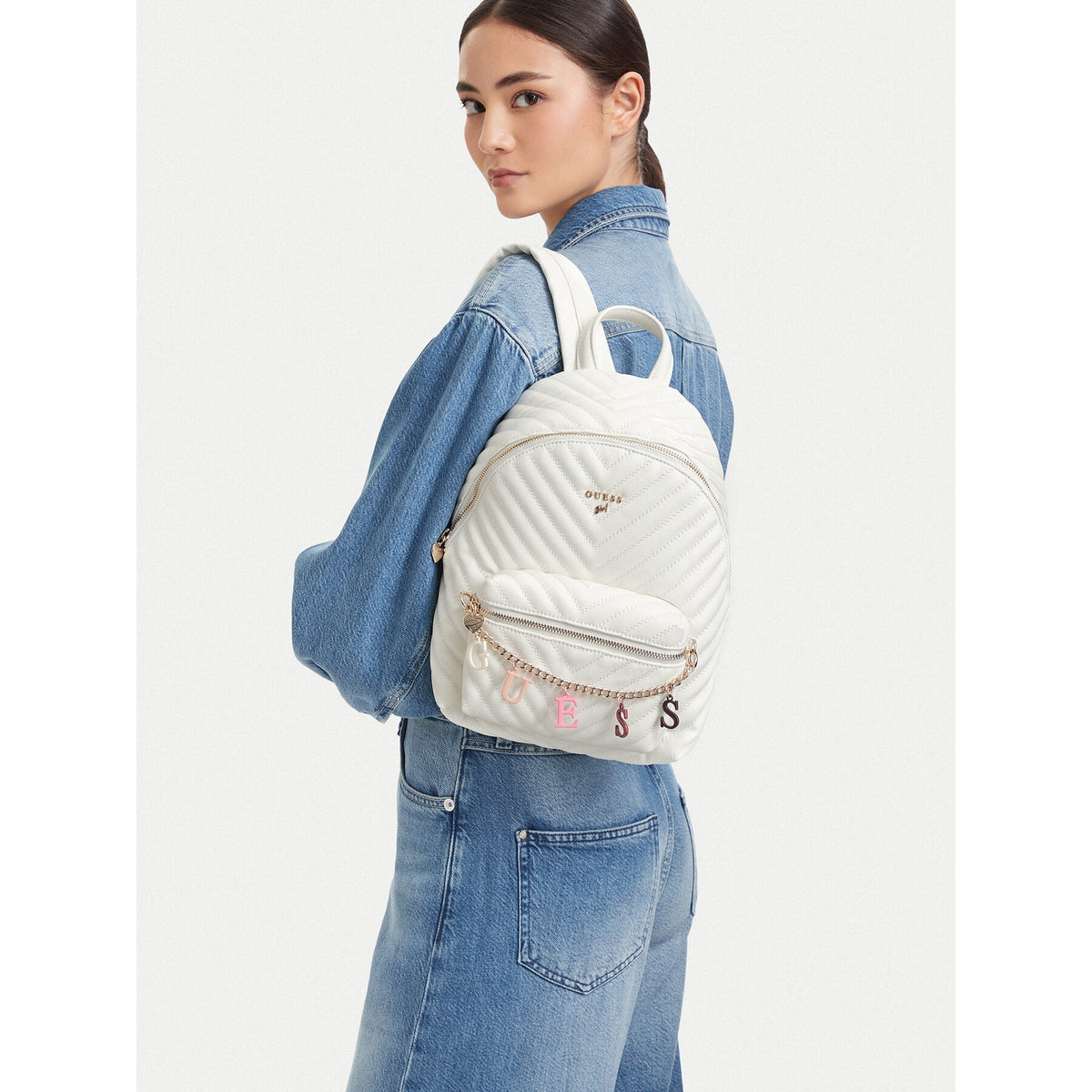 Guess Backpack Unisex White J4RZ17WFZL0 Brand Guess