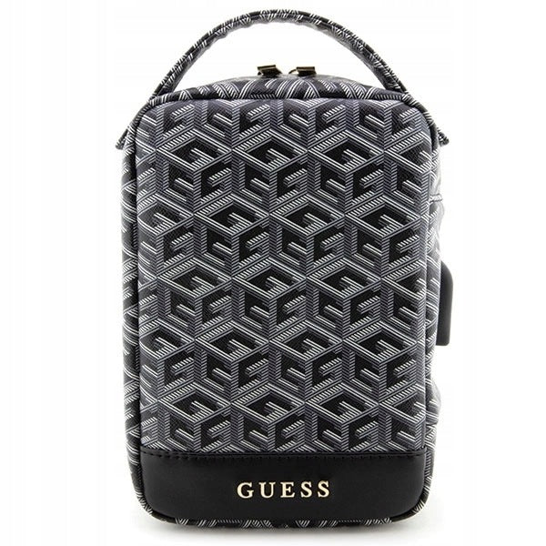 Guess GCube Stripe Black Organizer Bag Brand Guess