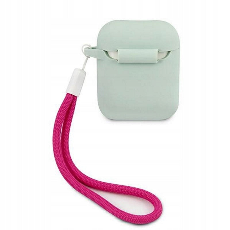 Guess Vintage Silikonhülle für Airpods 1/2, blau 
