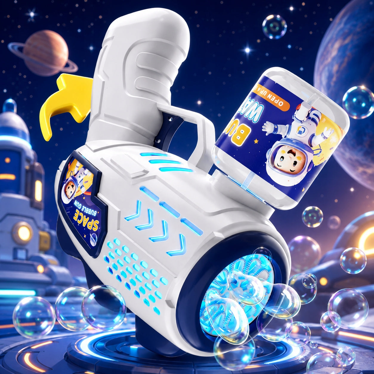 Gun soap bubble machine for kids toy for baby set Kind set