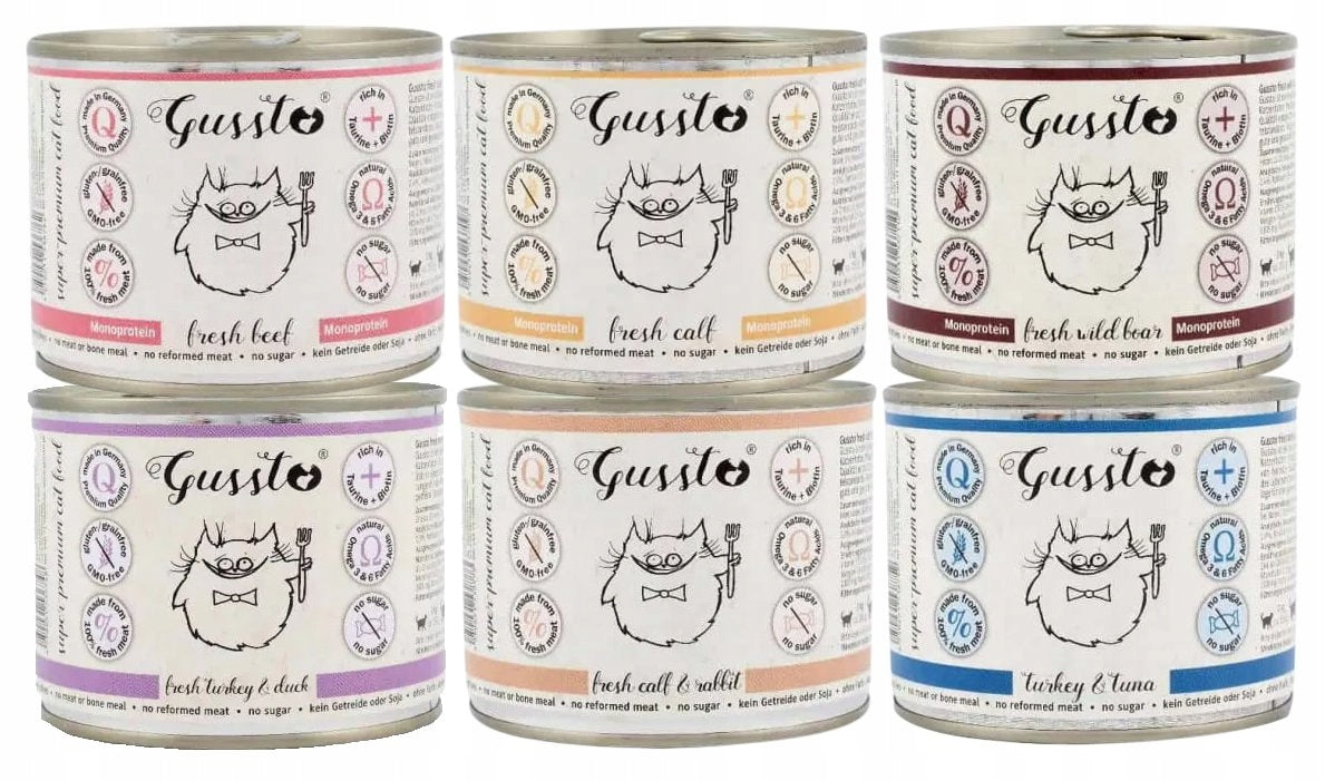 Gussto Cat Taste Set Cat Food Can Mix 6x200g