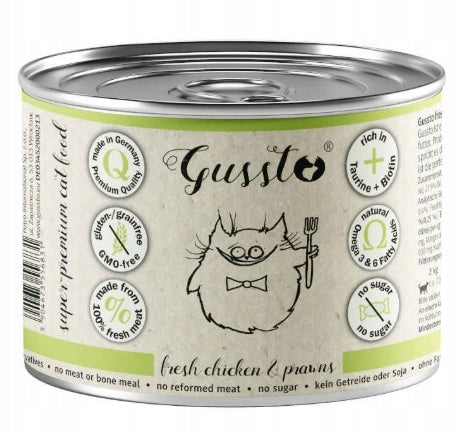 Gussto chicken lawns Wet cat food Shrimp chicken 200g