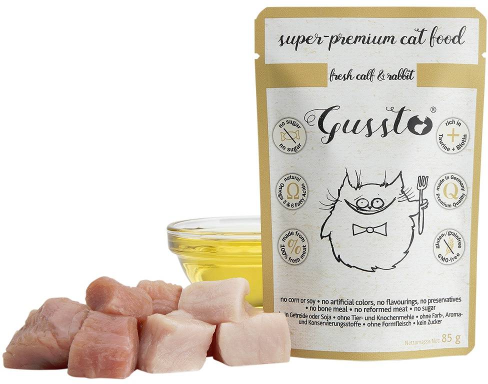 Gussto veal and rabbit 85g Wet cat food TASTY GRAIN-FREE Manufacturer code 4250231538797