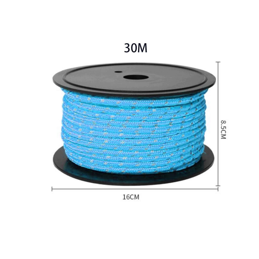 Guyline Tent Rope Reflective Polyester Outdoor Braided Guy Line Blue Packaging status original
