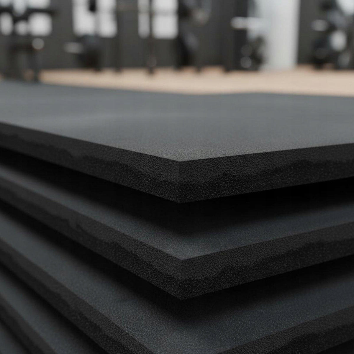 Gym Rubber Mat Noise Reduction Rubberized Gym Floor Tile Impact 45MM Packaging status original