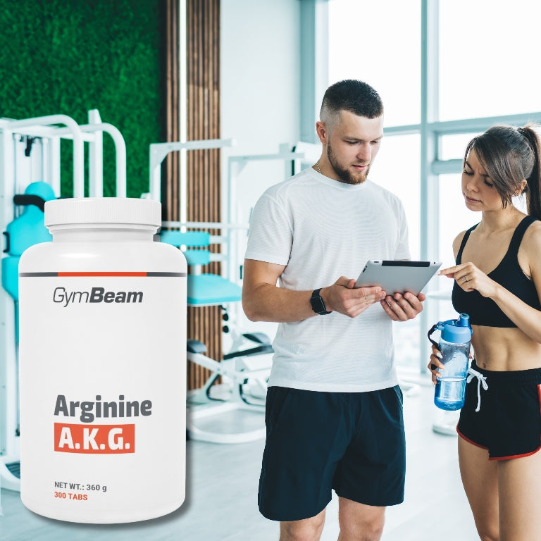 GymBeam Arginine A.K.G Supplement 300 Tablets Packaging status original