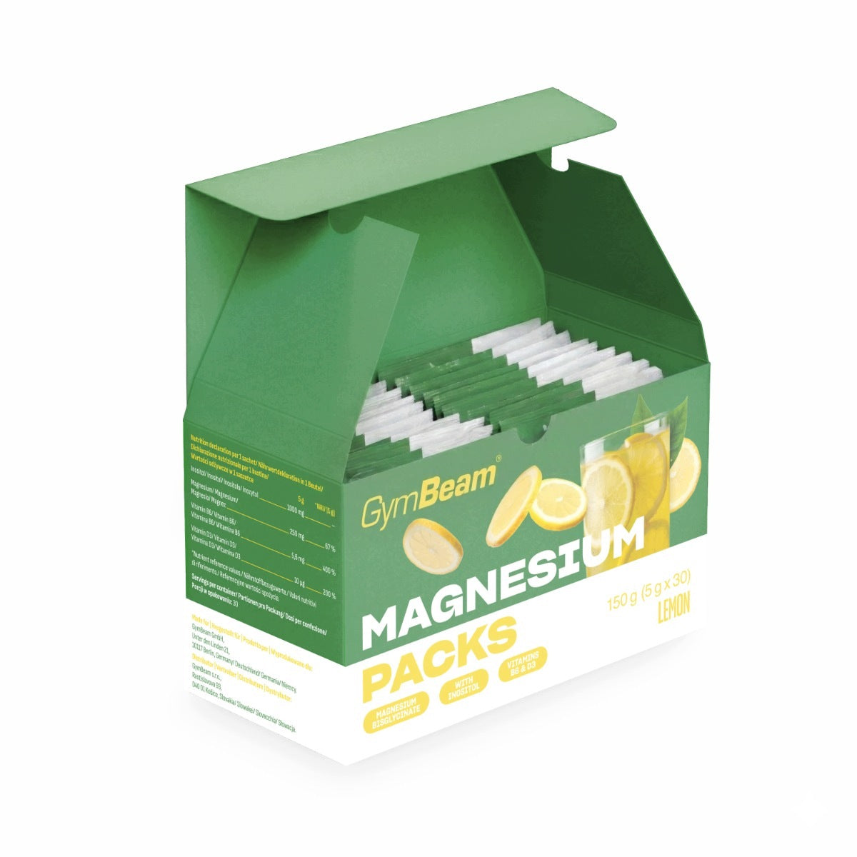 GymBeam Magnesium in lemon sachets Brand GymBeam