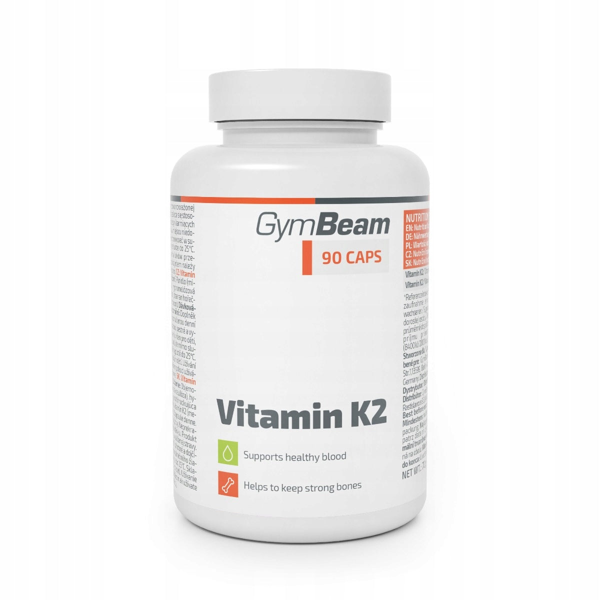 GymBeam Vitamin K2 (menaquinone) 90 kaps. Expiration date at least 3 months from the date of purchase