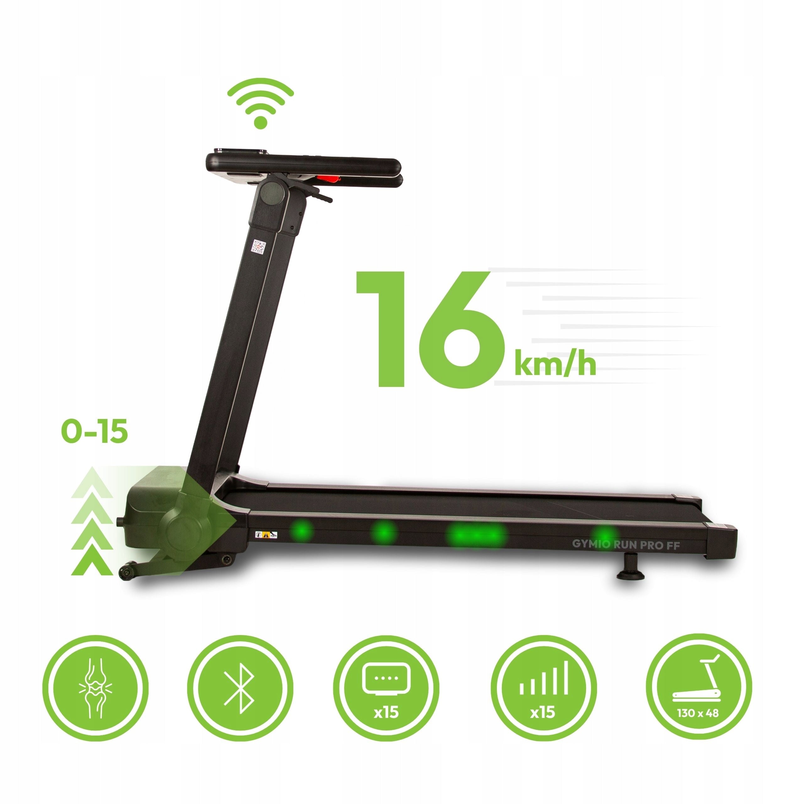 Gymio RUN PRO FF electric treadmill up to 120 kg Packaging status original