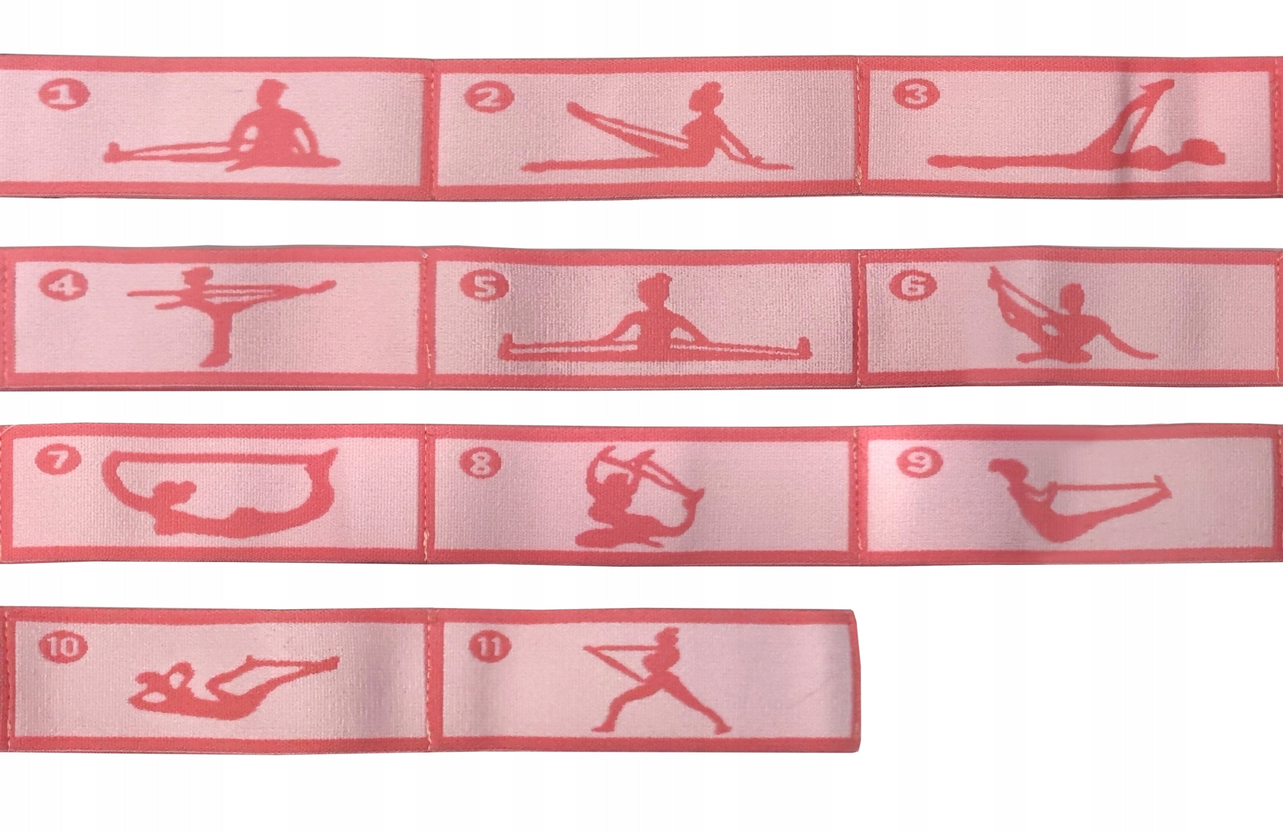 Gymnastic Rubber Stretching Resistance Tape for Exercise Yoga 11 Sections EAN (GTIN) 5905817551873
