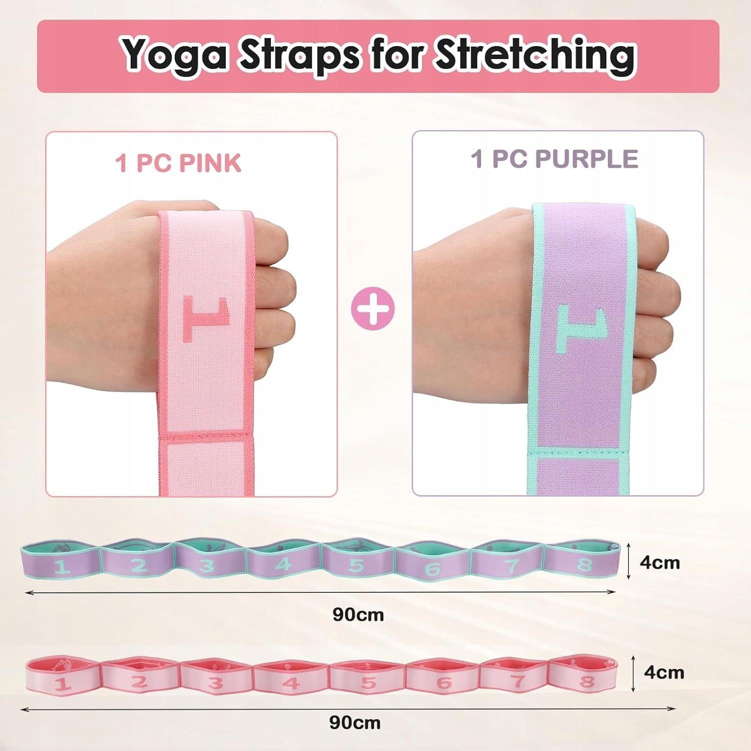 Gymnastic Rubber Stretching Resistance Tape for Exercise Yoga 8 Sections Manufacturer code FG09048-NF8