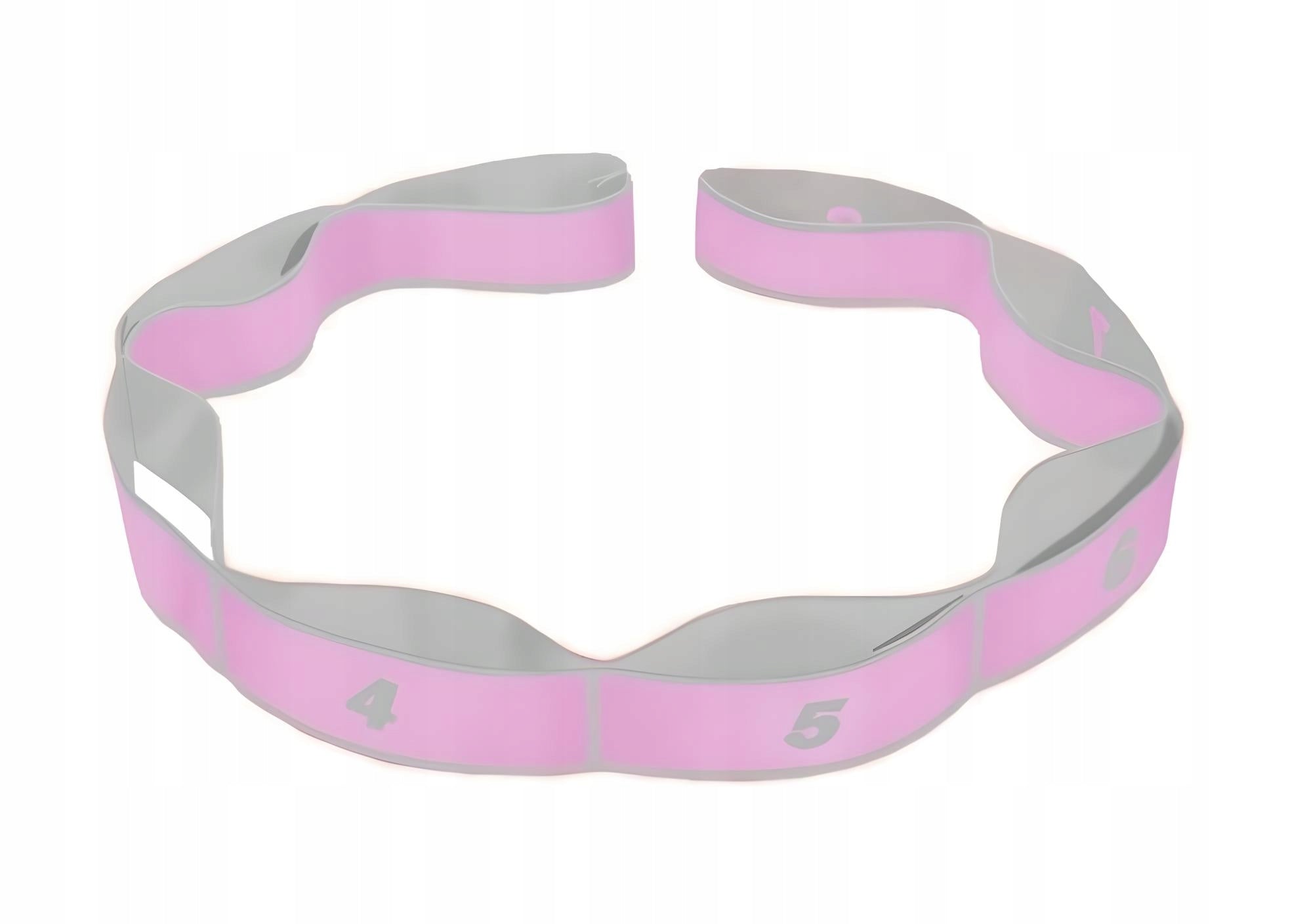 Gymnastic Rubber for Exercise Resistance Tape for Stretching 8 Sections Color pink