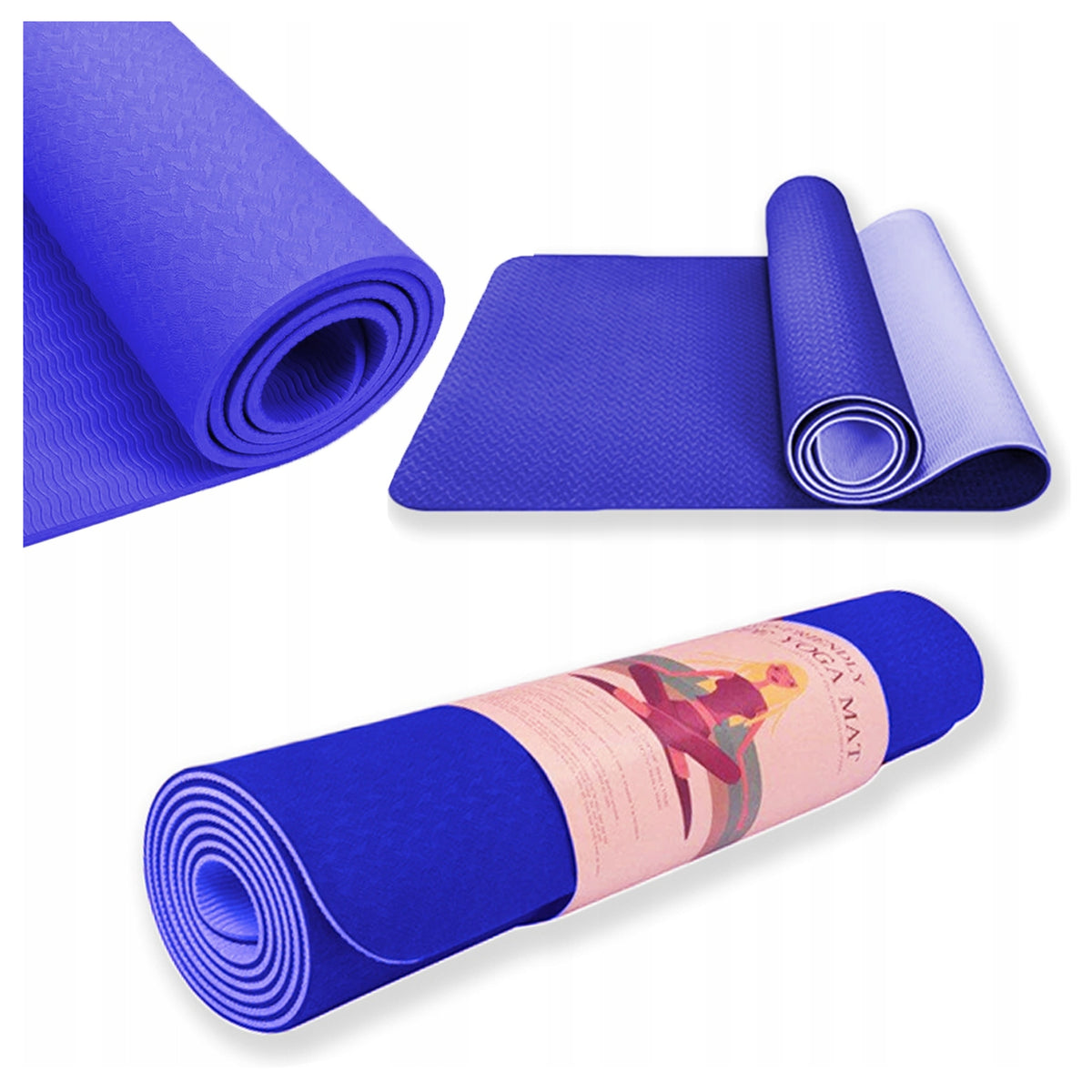 Gymnastic YOGA MAT FITNESS TPE 0,5cm 60x180cm NON-SLIP