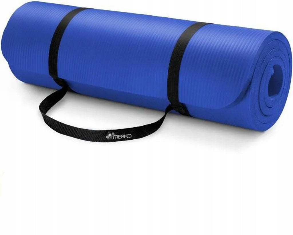 Gymnastic mat TRESKO 190 cm x 60 cm blue