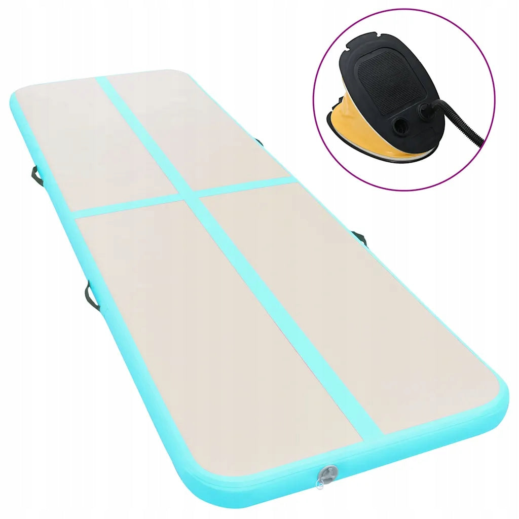 Gymnastic mat with pump, 400x100x10 cm, PVC, with