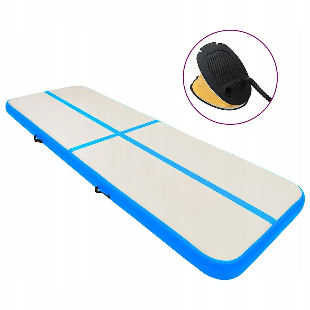 Gymnastic mat with pump, 400x100x20 cm, PVC, n