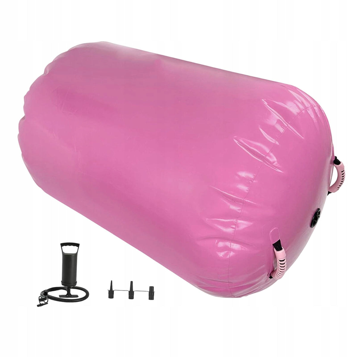 Gymnastics Barrel Inflatable, PVC Pink Yoga with Air Pump, 60 cmx80 cm