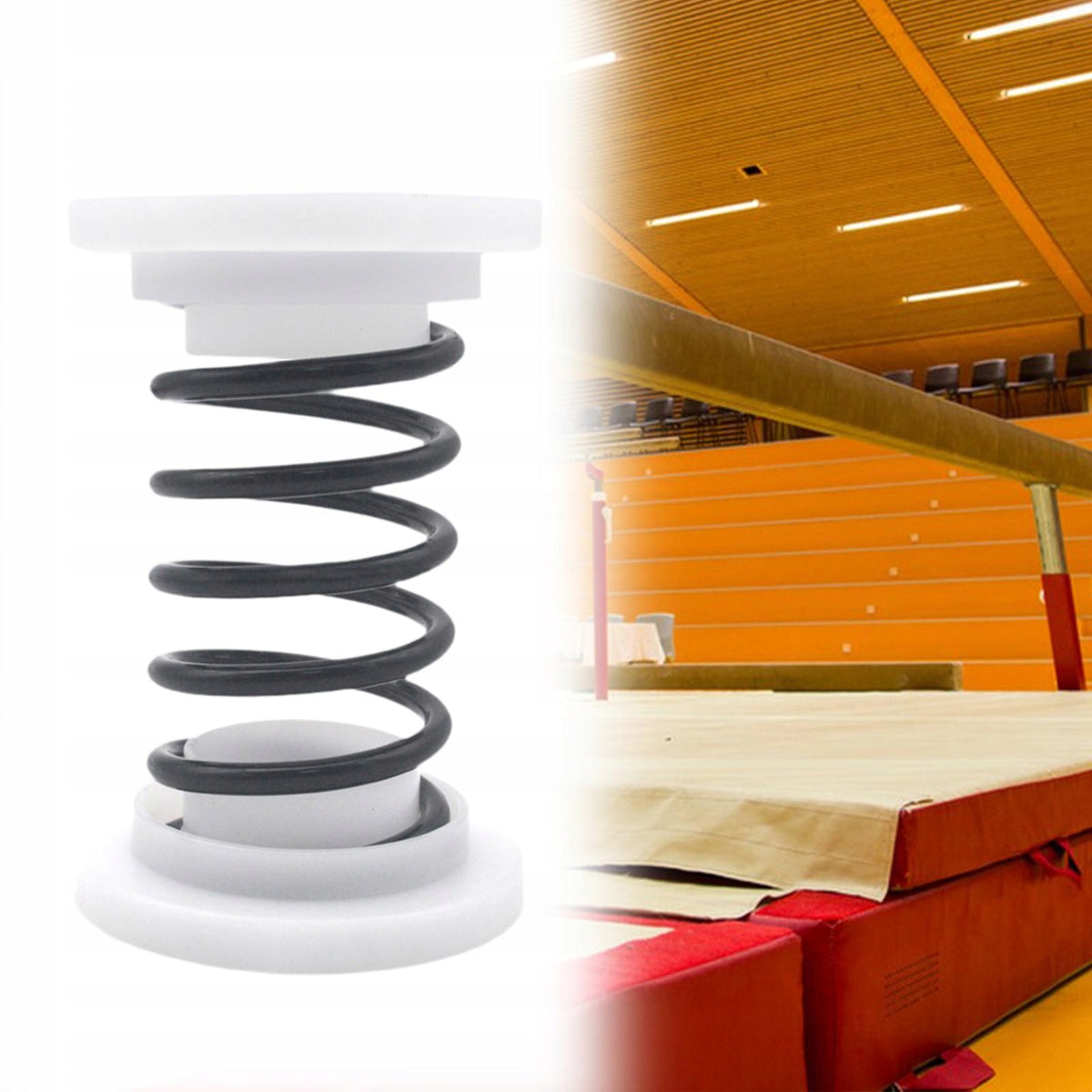 Gymnastics Spring Utility Easy to Store Coil for Competition Judo BLACK