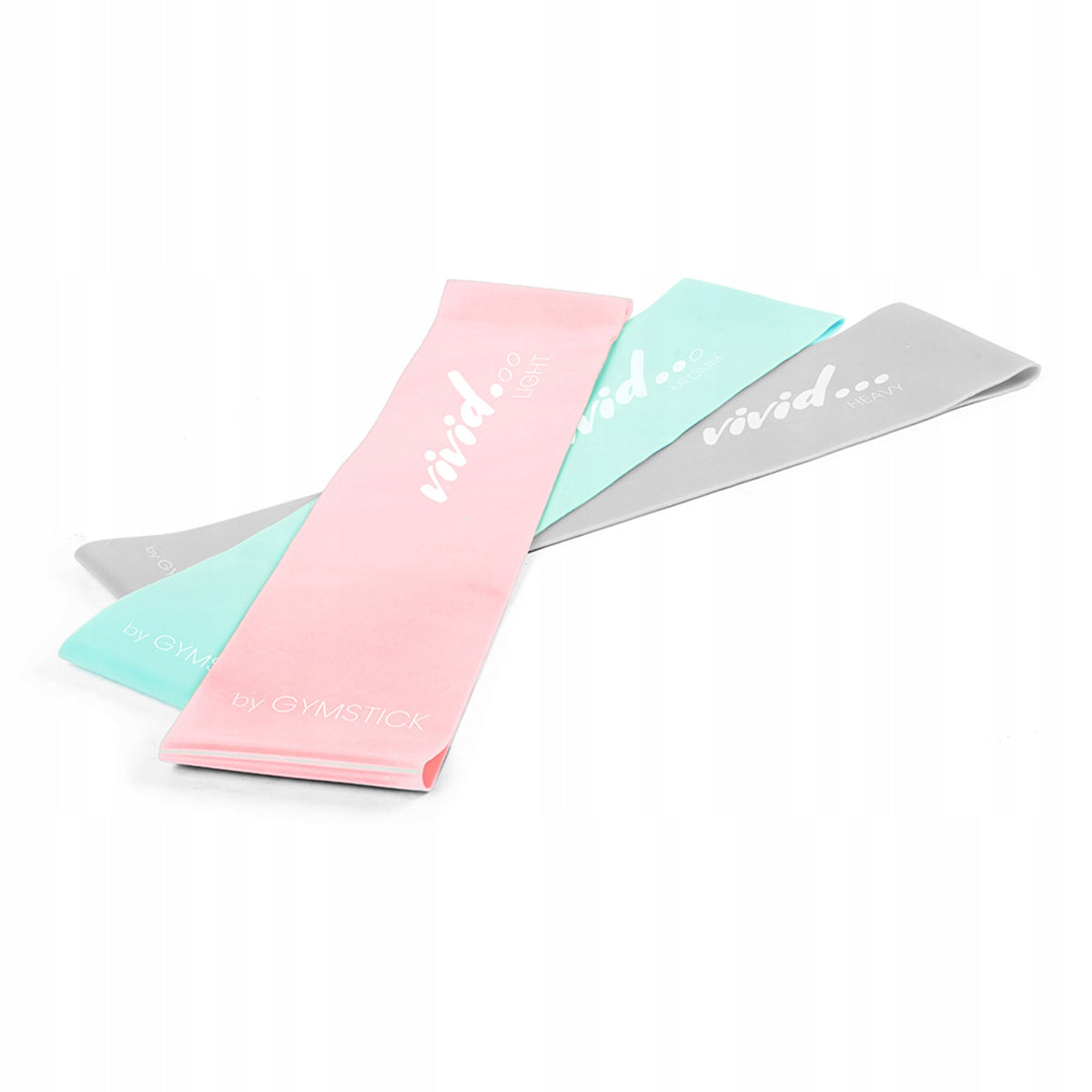 Gymstick Vivid Mini Band Set - short elastics for exercise, 3 pieces