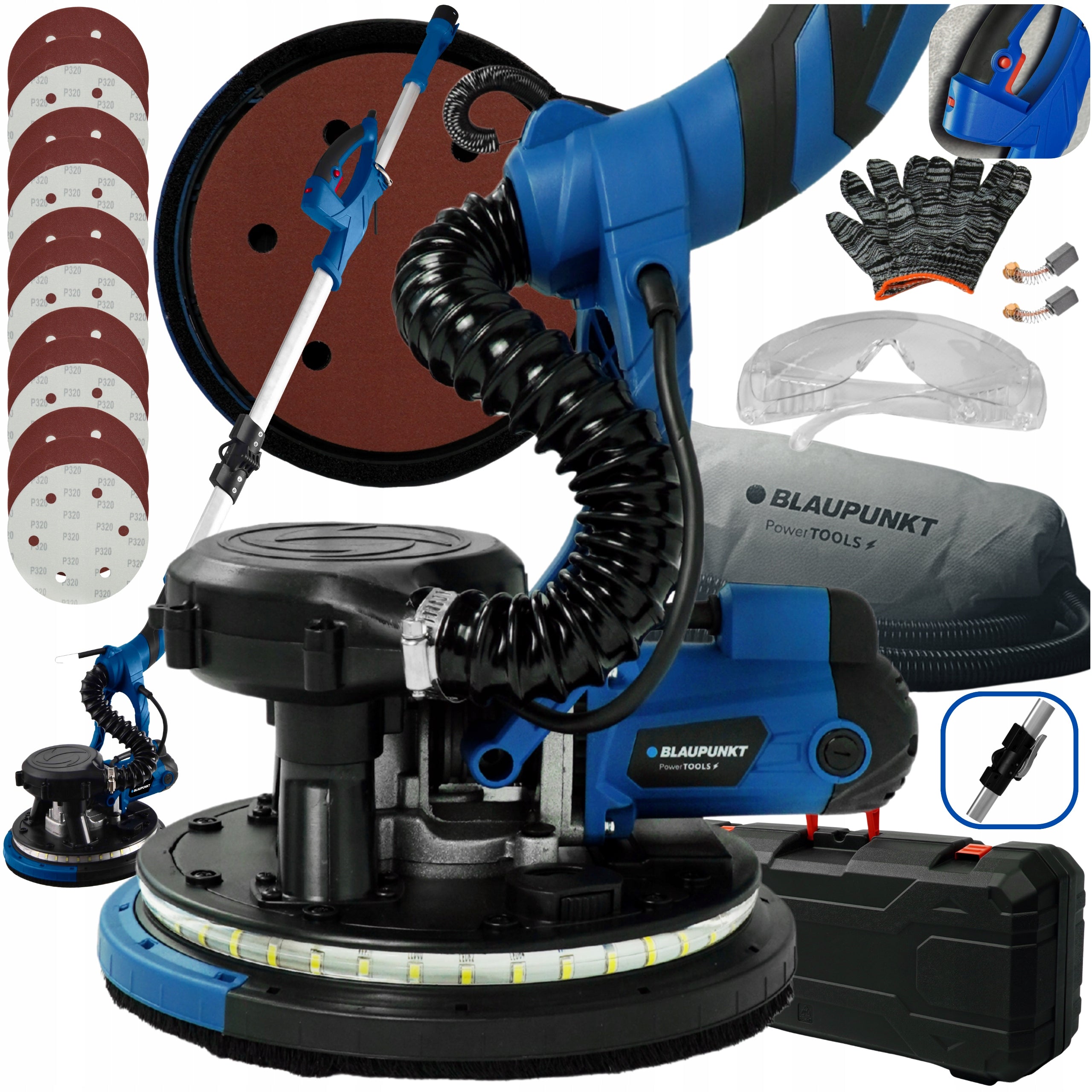 Gypsum finish sander BOOM SET LED SUITCASE 2000W BLAUPUNKT