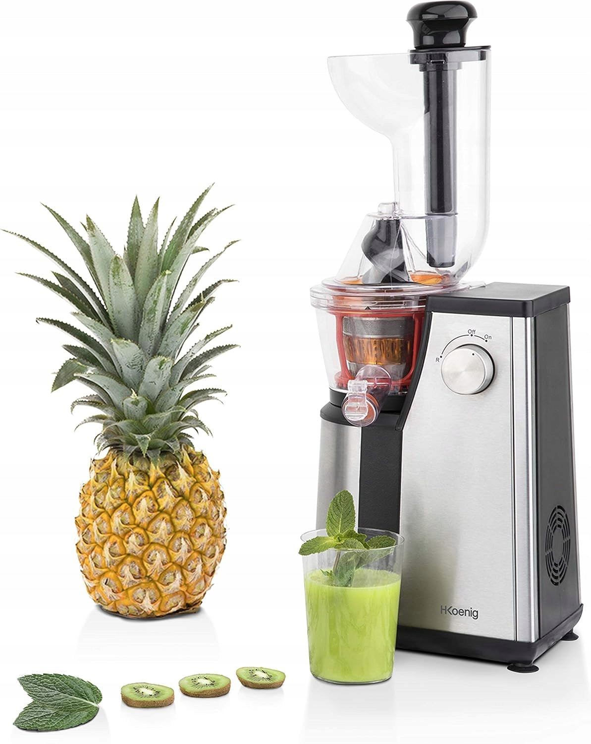 H.Koenig GSX18 Slow Juicer Large Hole 1L 400W Steel