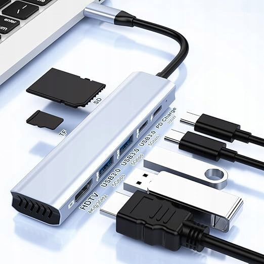 H.MAY DOCKING STATION USB C 7W1 4K HDMI 100W PD MULTI DOCKING STATION