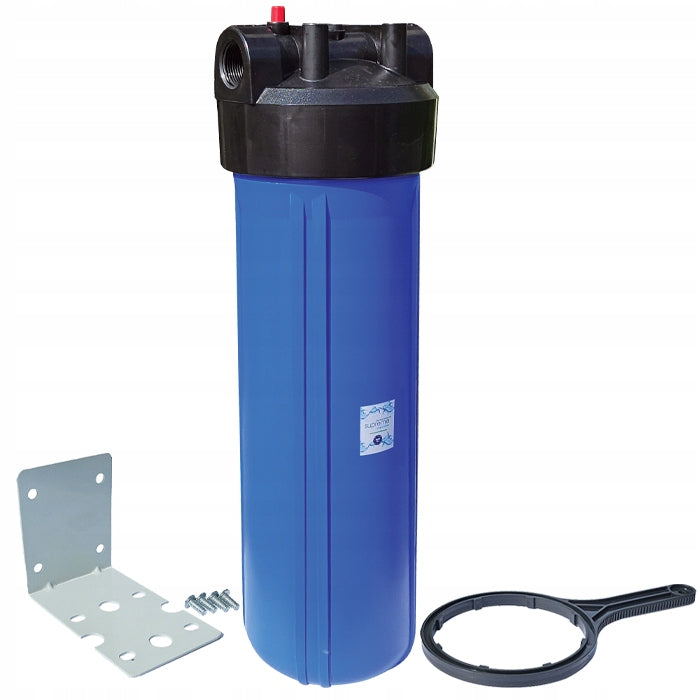 H103-20BB-SET1 - 20 inches Big BLUE, 1 inch connection, plate, key, SUPREME.