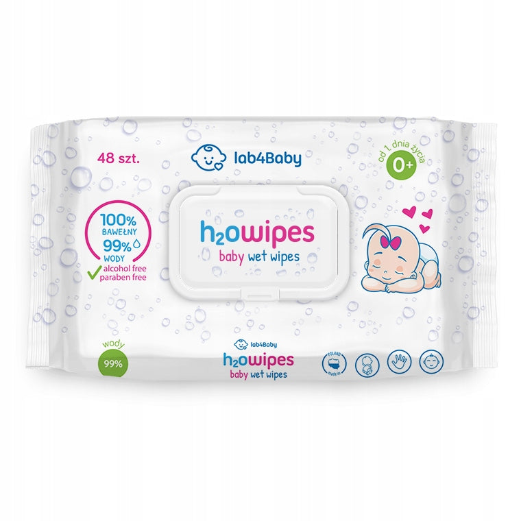 H2O Baby Wet Wipes 48 pcs. expiration date 31.07.2026!