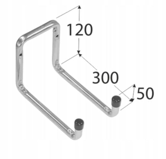 H2U300 Double Garage Hook 300x120mm Bent Wall EAN (GTIN) 5907708158253