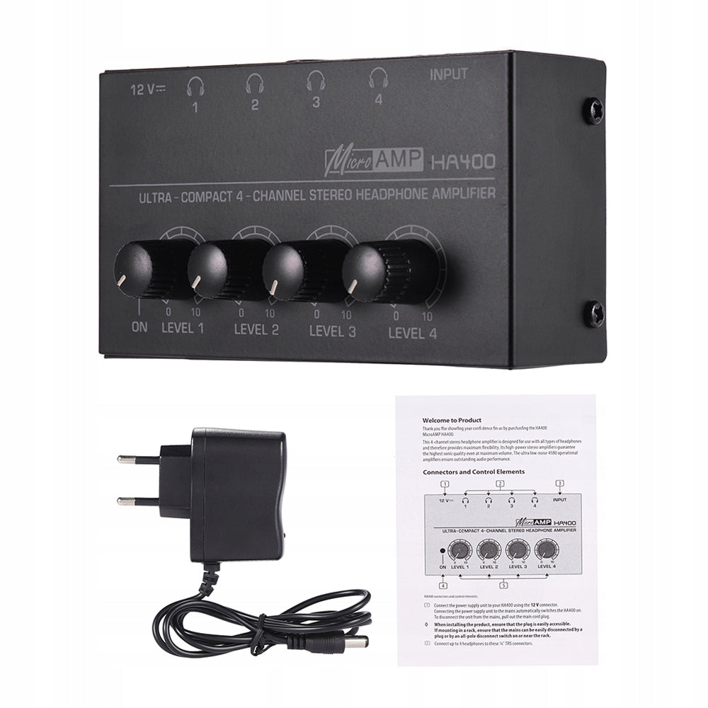 HA400 Ultra-Compact 4 Channels Mini Audio Stereo Amplifier XV Brand no brand
