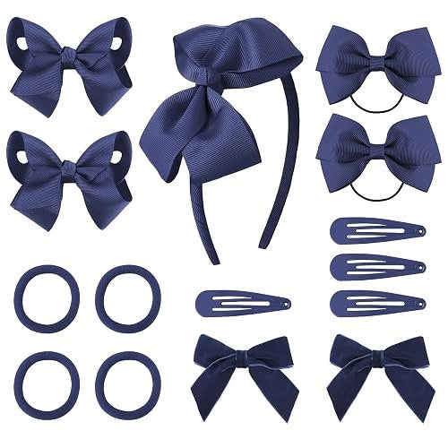 HAIR ACCESSORIES SET OF 15 PIECES BOW HEADBAND CUFFLINKS FOR GIRLS Brand no brand