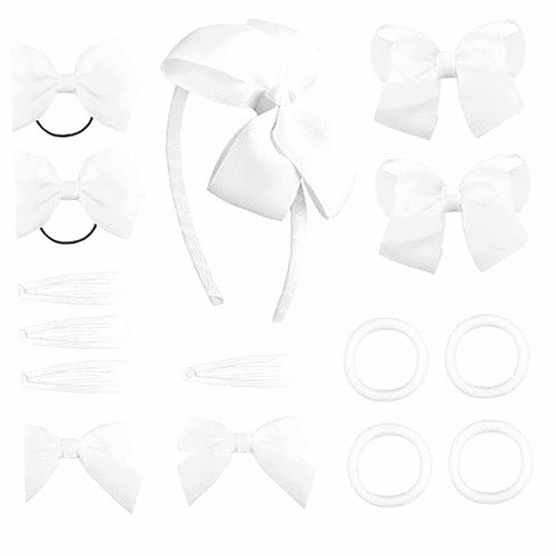 HAIR ACCESSORIES SET OF 15 PIECES BOW HEADBAND CUFFLINKS FOR GIRLS
