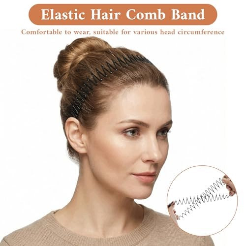 HAIR BANDS ELASTIC ZIGZAG ROUND FOR WOMEN 12 PIECES Manufacturer code Bez marki
