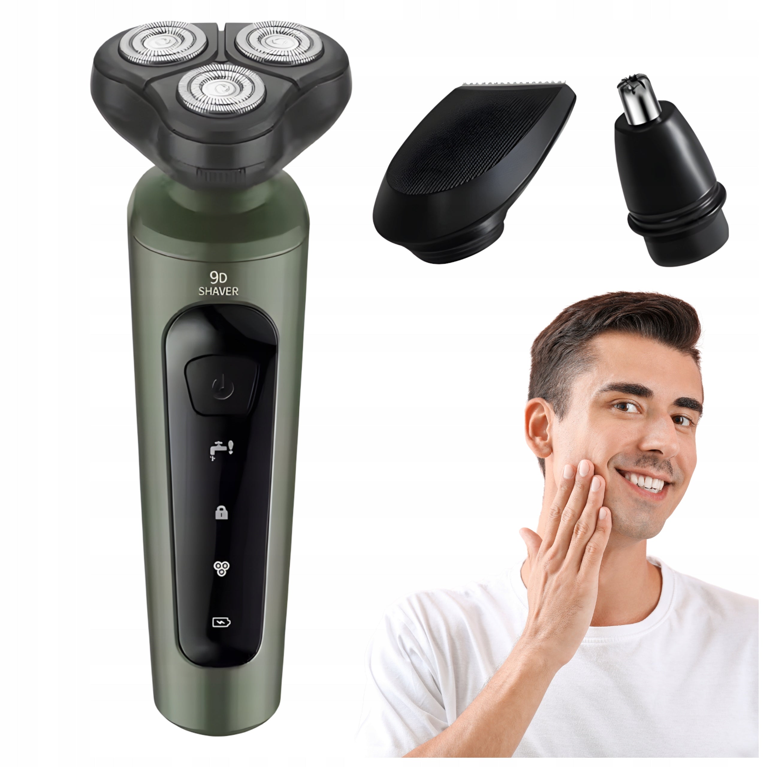 HAIR BEARD TRIMMER EAR NOSE TRIMMER 4IN1 ELECTRIC SHAVER FOR MEN