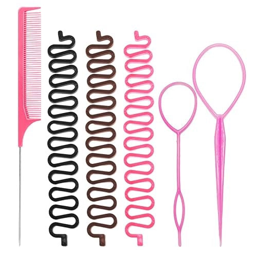 HAIR BRAIDING KIT 3 TRIMMERS HERRINGBONE COMB FOR plastic