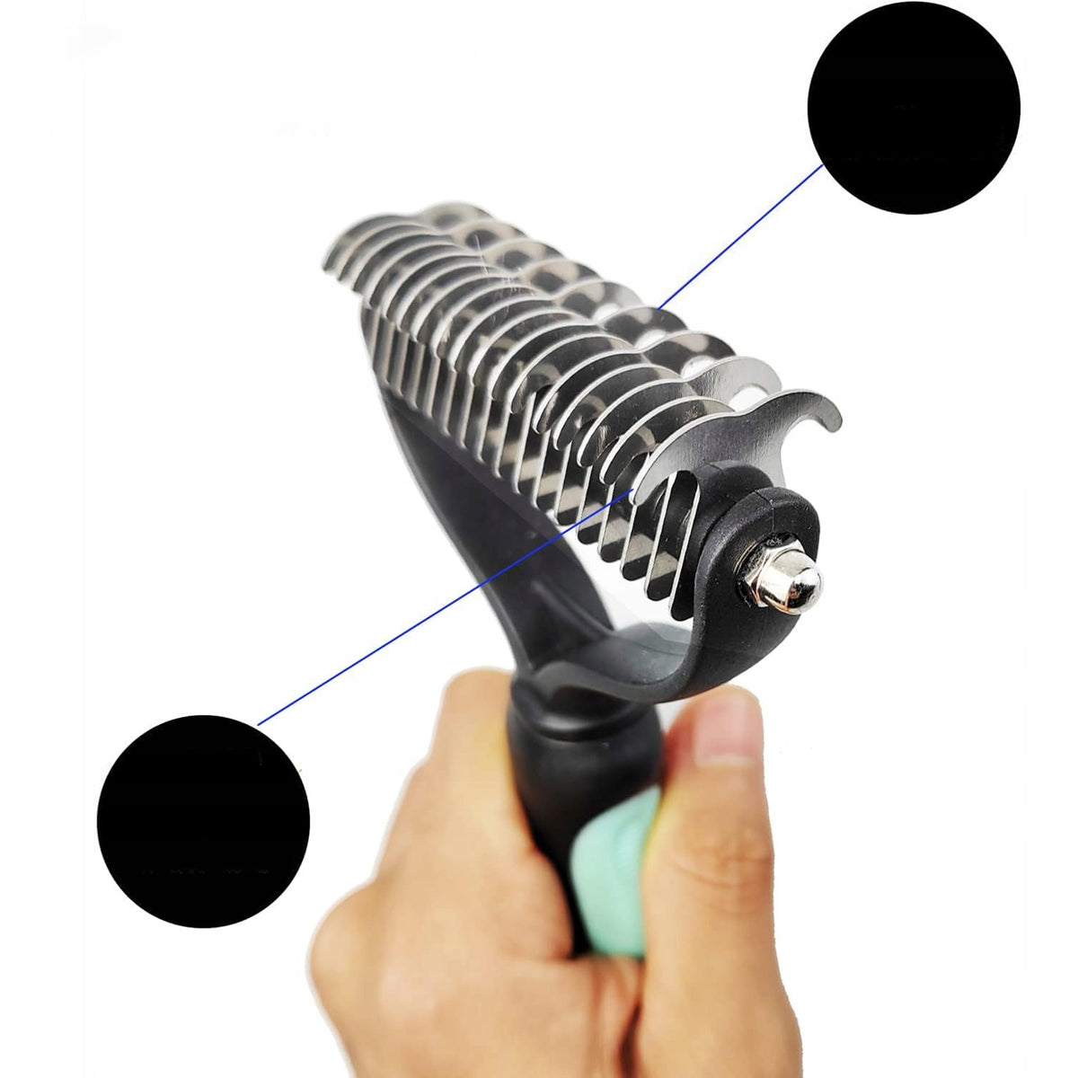 HAIR BRUSH CARDED COMB AIRFUL FOR CAT DOG TRIMMER 2PCS Packaging status original