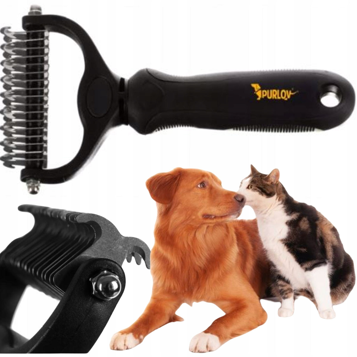 HAIR BRUSH SCRAPER FOR PET TANGLES CAT DOG BRUSH Packaging status original