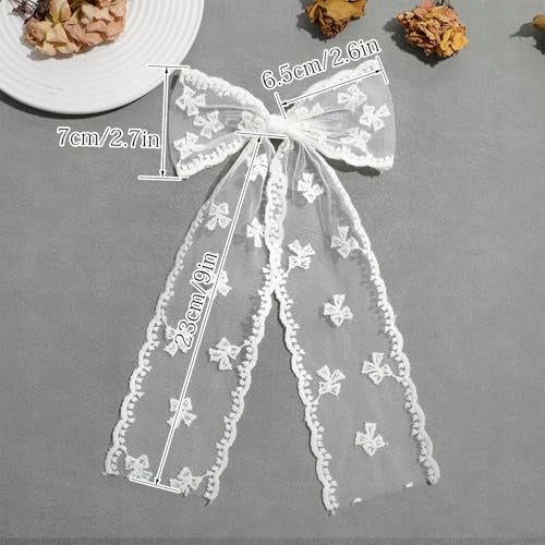 HAIR CLIP FLOWER BOW LACE ELEGANT GIFT GIRL 3 Manufacturer code Bez marki